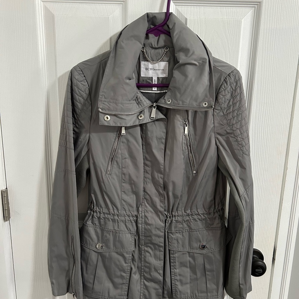 BCBGeneration Silver Utility Jacket for Women